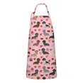 thumbnail image 1 of Pink Cute Dachshund Dog and Love Heart Apron-Garden Aprons for Women with Pockets-Cotton Linen Waterproof Kitchen Cooking Gardening Aprons Adjustable for Kitchen,Cooking,BBQ and Salon 33x27 Inch, 1 of 7