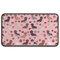 thumbnail image 1 of Pink Cute Dachshund Dog and Love Heart Door Rugs,Washable Non Slip Door Mats Indoor,Decorative Door Mats,Entry Mat Indoor for Entrance,Bedroom,Kitchen,Bathroom,30"x17", 1 of 6