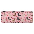thumbnail image 1 of Pink Cute Dachshund Dog and Love Heart Kitchen Rug Mat,Kitchen Runner Rugs Non Skid Washable,Decorative Kitchen Floor Mats for Kitchen,Sink,Laundry,17"x47.2", 1 of 7
