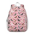 thumbnail image 1 of Pink Cute Dachshund Dog and Love Heart Backpack for School,Cute School Bag,Schoolbag with Adjustable Shoulder Straps & Padded Back,15"x11.42"x5.5", 1 of 6
