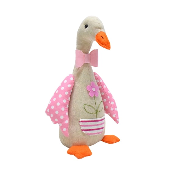 Pink Cute Duck Plush Toy Decor Fabric Animal Figurine Soft Stuffed Mallard Ornament For Kids Room Nursery Farmhouse Home Decor Gift 1Pc Measures 0.86 Pounds
