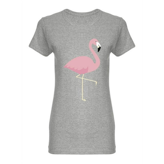 Pink Cute Flamingo Design Shaped Tee Women's -Image by Shutterstock
