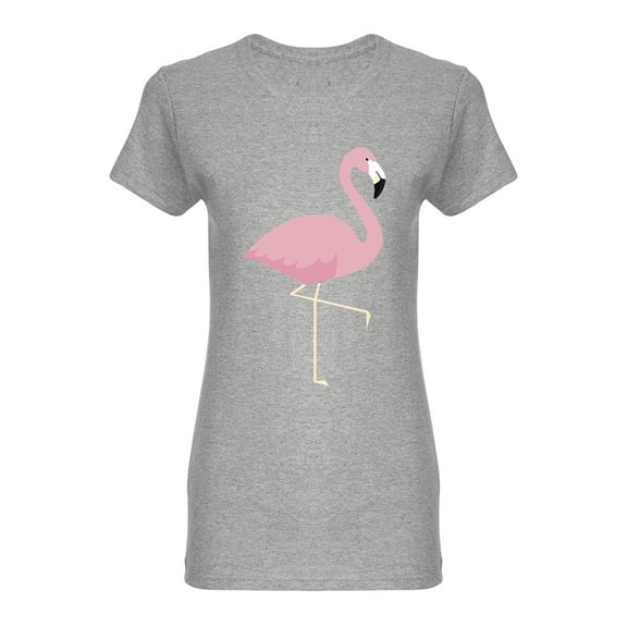 Pink Cute Flamingo Design Shaped Tee Women's -Image by Shutterstock