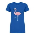 thumbnail image 1 of Pink Cute Flamingo Flat Design Shaped T-Shirt Women -Image by Shutterstock, Female Medium, 1 of 2
