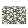 thumbnail image 1 of Pink Cute Flower Large Storage Bins with Linen Collapsible Lid Storage Box 16.7 x 12.6 x 11.8in, 1 of 7