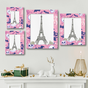 Pink Cute Ghost 11x14in Halloween Wooden Picture Frame Eco Wood & Acrylic Photo Frame for Kids Room, Wall & Tabletop Decor, 5mm Thick
