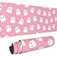 thumbnail image 1 of Pink Cute Ghost Mouse Pad XL 31.5 X 11.8 Inch Halloween Kawaii Spooky Funny Design Gaming Mousepad Extended Large Laptop Keyboard Desk Mat Non-Slip Rubber Base Stitched Edges for Home Office, 1 of 6