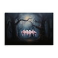thumbnail image 1 of Pink Cute Ghosts on Swing Painting On Canvas Wall Art Poster Scroll Picture Print Living Room Walls Decor Home Posters 12x18inch(30x45cm), 1 of 6