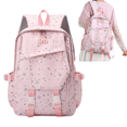 thumbnail image 1 of Pink Cute Star Printed Backpack, 16.5-Inch Bookbag for Middle & Elementary School,Backpack for them Ages 6-16, 1 of 7
