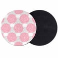thumbnail image 1 of Pink Dahlia Coasters Set of 2, Absorbent Coasters for Drinks, Farmhouse Abstract Grey Floral Patterned Coaster for Desk Coffee Table Protection, Home Decor House Warming Gifts 4", 1 of 8