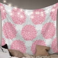 thumbnail image 1 of Pink Dahlia Small Tapestry for Bedroom Wall Hanging Tapestry, Farmhouse Abstract Grey Floral Patterned Ceiling Backdrop Tapestries Poster Blanket Wall Decor for Teens Room Living Room Dorm 23" x 28", 1 of 8