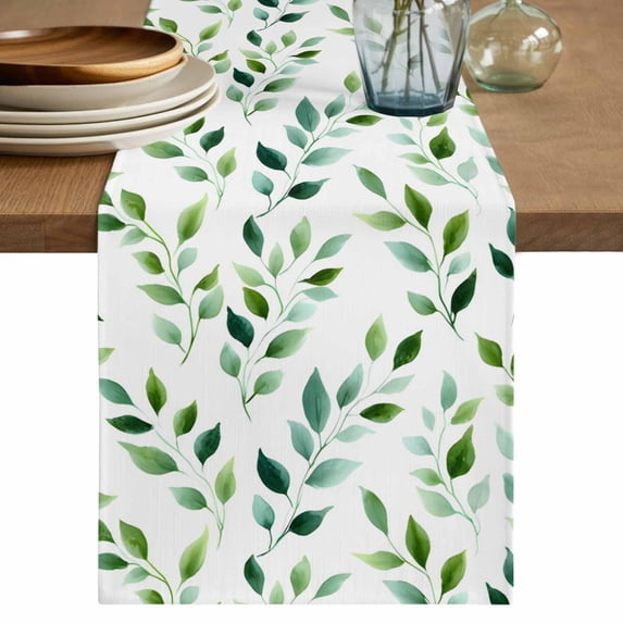 Pink Dahlia Table Runner 72 Inches, Farmhouse Abstract Grey Floral Patterned Bed Runner Dresser Scarves Tabletop for Indoor Outdoor Parties/Ceremony/Banquet, 16" x 72"