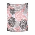 thumbnail image 1 of Pink Dahlias Pinnata Flowers and Leaves Tapestry Wall Hanging Art Sets, Cotton Linen Tapestries Modern Home Decor Wall Art, 60W X 90L Inch, 1 of 3