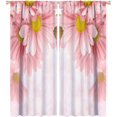 thumbnail image 1 of Pink Daisy Floral Bedroom Curtains,Farmhouse Country Beautiful Daisy Floral Flowers Theme Home Fabric Living Room Kitchen Bathroom Decor W42xL54in, 1 of 6