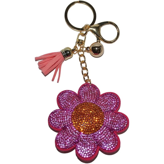Popfizzy Detachable Pink Daisy Flower Keychain, Pink