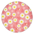 thumbnail image 1 of Pink Daisy Flower Yellow Centers Pattern Round Fitted Tablecloth with Elastic Edge,Dining Table Cover Waterproof,Outdoor Round Tablecloth for Camping,Dining,Indoor and Outdoor, 1 of 7