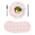 thumbnail image 1 of Pink Daisy Round 15 Inch Placemats Set of 6, Spring Floral Elegant Pastoral Botanical HeatResistant Non Slip Place Mats for Dining Table, Wipeable Braided Kitchen Table Mats for Housewarming, 1 of 9