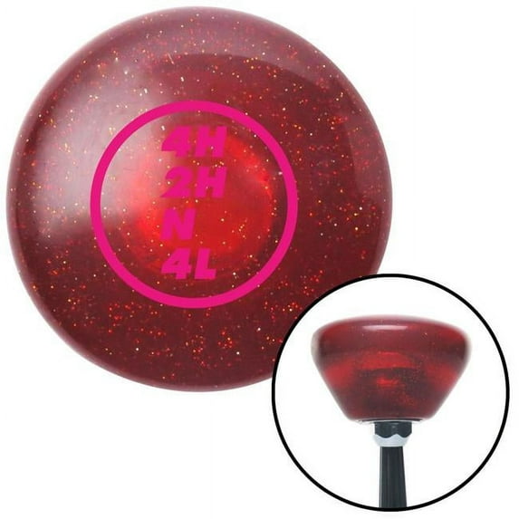 Pink Dana Transfer Case Red Retro Metal Flake Shift Knob with M16 x 1.5 Insert Auto Brody