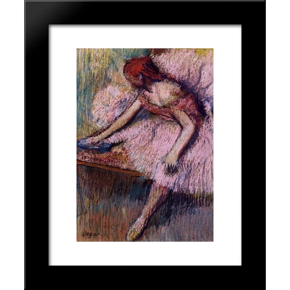 Pink Dancer 20x24 Framed Art Print by Edgar Degas