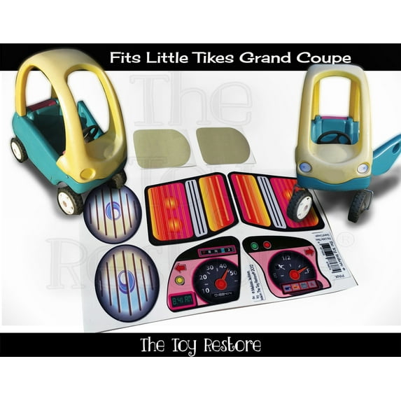 Pink Decals The Toy Restore Replacement Stickers Fits Little Tikes Grand Cozy Coupe Car Ride-on