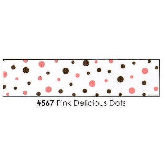 Pink Delicious Dots 3 Strips Edible Frosting Photo Cake Border Decoration