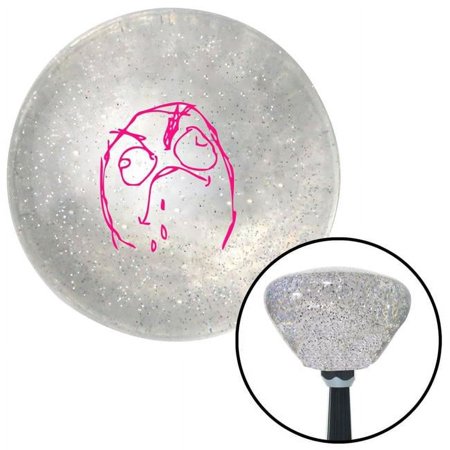 Pink Derrrp Clear Retro Metal Flake Shift Knob with M16 x 1.5 Insert Shifter Auto Brody