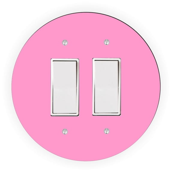 Pink Design - Round Light Switch Plate Cover - Single Rocker