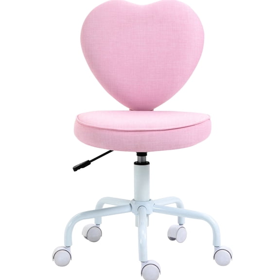 Pink Desk Chair + Easy Mobility / Convenient for Room-to-room Movement