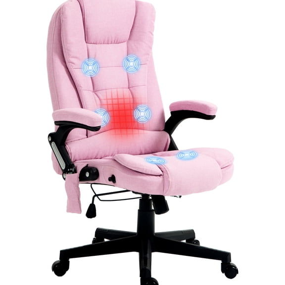 Pink Desk Chair with Adjustable Seat / Customize Sitting Height