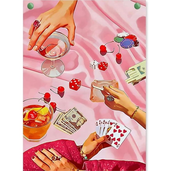 Pink Diamond Art Kits for Adults Beginner,DIY Modern Diamond Painting 5D Round Full Drill Diamond Dots Gem Art Crafts with Tools,Funny Crafts for Home Wall Decor&Gift