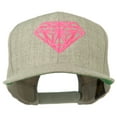 thumbnail image 1 of Pink Diamond Outline Embroidered Snapback Cap - Heather OSFM, 1 of 5