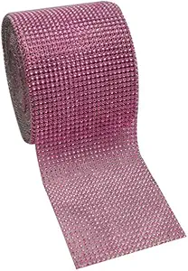 Pink Diamond Rhinestone Mesh Ribbon, Wedding Ribbon, Diaper Cake Ribbon ...