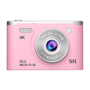 Pink Digital Camera 1080P Hd 48Mp Photos 8X Zoom 2.4 Inch Lcd Screen Compact And Lightweight For Students Beginners