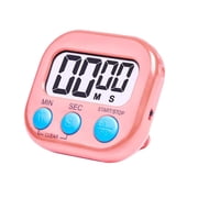 Pink Digital Kitchen Timers, Large Display Count-Up Countdown Timers, Compact Electronic Timing tools with one-touch Controls for Home Cooking, Classroom Activities, Kids  Study