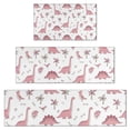 thumbnail image 1 of Pink Dinosaur and Bird Pattern Kitchen Rugs Sets Of 3,Kitchen Runner Rugs Non Skid Washable,Decorative Kitchen Floor Mats for Kitchen,Sink,Laundry,17"x30"+ 17"x47" + 17"x59", 1 of 6