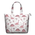 thumbnail image 1 of Pink Dinosaur and Bird Pattern Travel Tote Bags for Women Carry On,Large Weekender Bags for Women Travel,Multi Functional Duffle Bag for Work,Shopping,Sports, 1 of 5