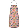 thumbnail image 1 of Pink Dinosaur Floral Pattern Apron-Garden Aprons for Women with Pockets-Cotton Linen Waterproof Kitchen Cooking Gardening Aprons Adjustable for Kitchen,Cooking,BBQ and Salon 33x27 Inch, 1 of 7