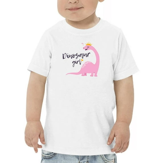 Pink Dinosaur Girl W Crown T-Shirt Toddler -Image by Shutterstock, 2 Toddler