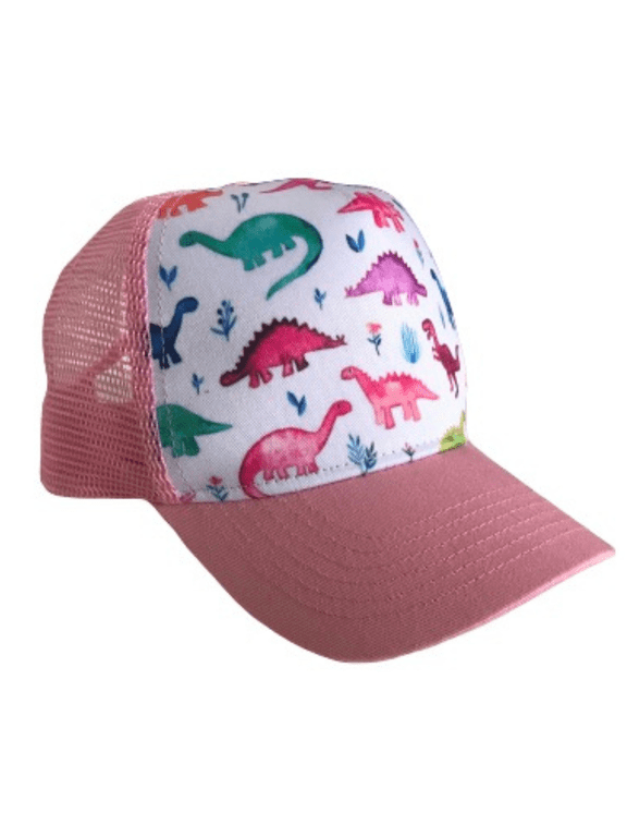 Pink Dinosaur Toddler Trucker Hat