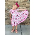 thumbnail image 1 of Pink Dinosaur Twirly Dress, 1 of 10