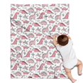 thumbnail image 1 of Pink Dinosaurs Palms Bones Pattern Blanket,Comfortable Soft Lamb Wool Throw Blanket,All Season,Warm Lightweight Blankets for Sofa Bed Couch Living Room Chair,30"x40", 1 of 4
