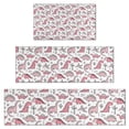 thumbnail image 1 of Pink Dinosaurs Palms Bones Pattern Kitchen Rugs Sets Of 3,Kitchen Runner Rugs Non Skid Washable,Decorative Kitchen Floor Mats for Kitchen,Sink,Laundry,17"x30"+ 17"x47" + 17"x59", 1 of 6