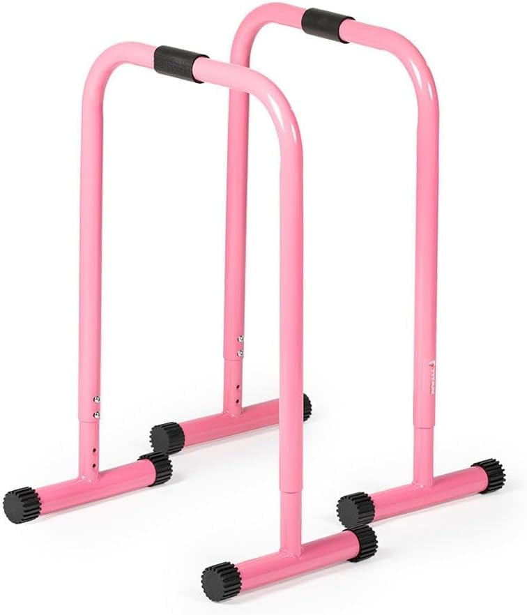 Pink Dip Stand Station, Adjustable Height Upper Body Stabilizer ...