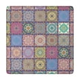thumbnail image 1 of Pink Diverse Mandala Pattern Square Fitted Tablecloth with Elastic Edge,Square Table Cover,Washable Elastic Table Cover for Home Kitchen Party Decor 34"x34", 1 of 6
