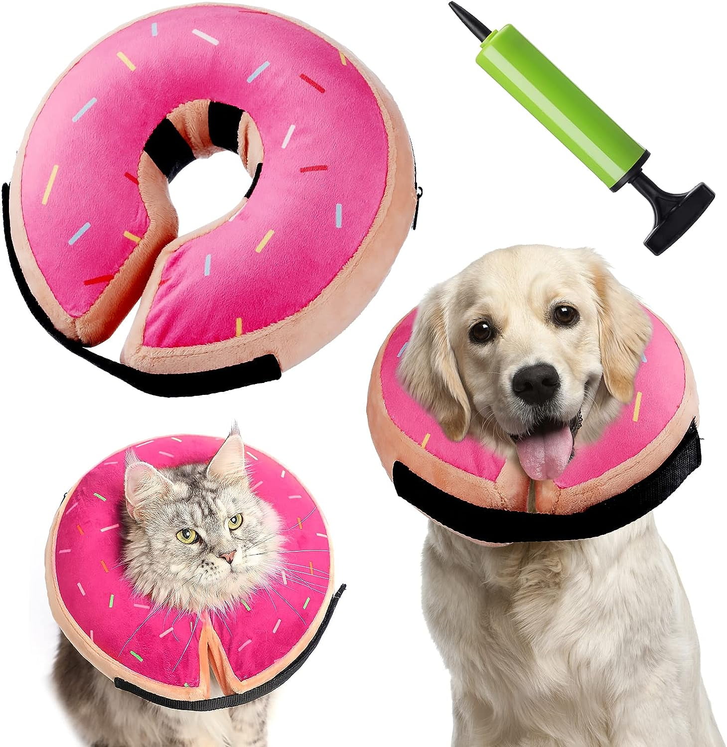 Pink Dog Cone Collar Soft Cone Collar for Dogs After Surgery for Large Medium Small Dogs Pet Inflatable Collar Protective Recovery Donut Collar L Neck 12 18 Walmart Business Supplies
