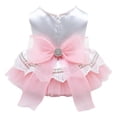 thumbnail image 1 of Pink Dog Dress With Bow, Satin Tutu Skirt Princess Pet Clothes, Girl Puppy Cat Party Outfit For Wedding Birthday Valentine'S Day(Xl), 1 of 3