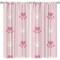 thumbnail image 1 of Pink Dog Paw Blackout Curtains, Kids Geometric Animals Curtains for Bedroom Living Room, Rod Pocket Window Drapes 2 Panel Sets Dust-Proof Easy Clean for Boys Girls Playroom Home Decor-W84xL84in, 1 of 6