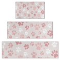 thumbnail image 1 of Pink Dog Paw Kitchen Rugs Sets Of 3,Kitchen Runner Rugs Non Skid Washable,Decorative Kitchen Floor Mats for Kitchen,Sink,Laundry,17"x30"+ 17"x47" + 17"x59", 1 of 6