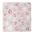 thumbnail image 1 of Pink Dog Paw Square Fitted Tablecloth with Elastic Edge,Square Table Cover,Washable Elastic Table Cover for Home Kitchen Party Decor 34"x34", 1 of 6