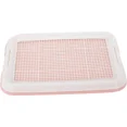 thumbnail image 1 of Pink Dog Potty Toilet Training Tray Puppy Pee Pad Holder Anti Slip Removable Mesh Indoor Potty Pan for Small Dogs, 1 of 5